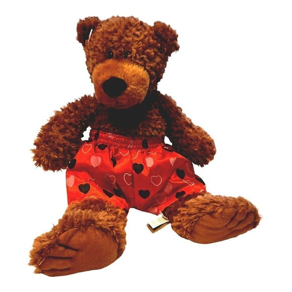 Valentine Plush Teddy Bear Brown Max First & Main Stuffed Animal Boxer Shorts - Picture 11 of 13